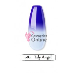 PolyAcril Gel UV/ LED pentru unghii false Lily Angel de 30 ML -  082 Albastru cu Transparent Cameleon 